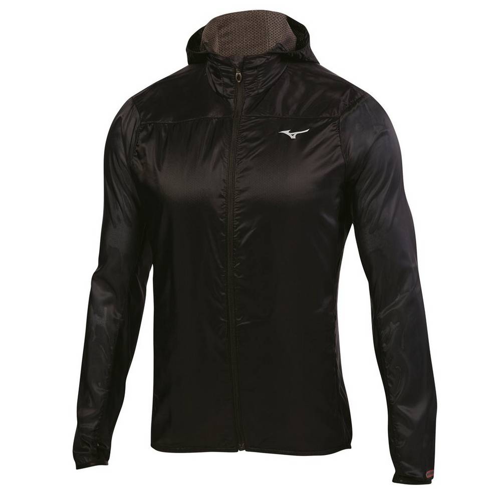 Chaqueta Mizuno Breath Thermo Hoody Para Hombre Negros 3589642-LJ